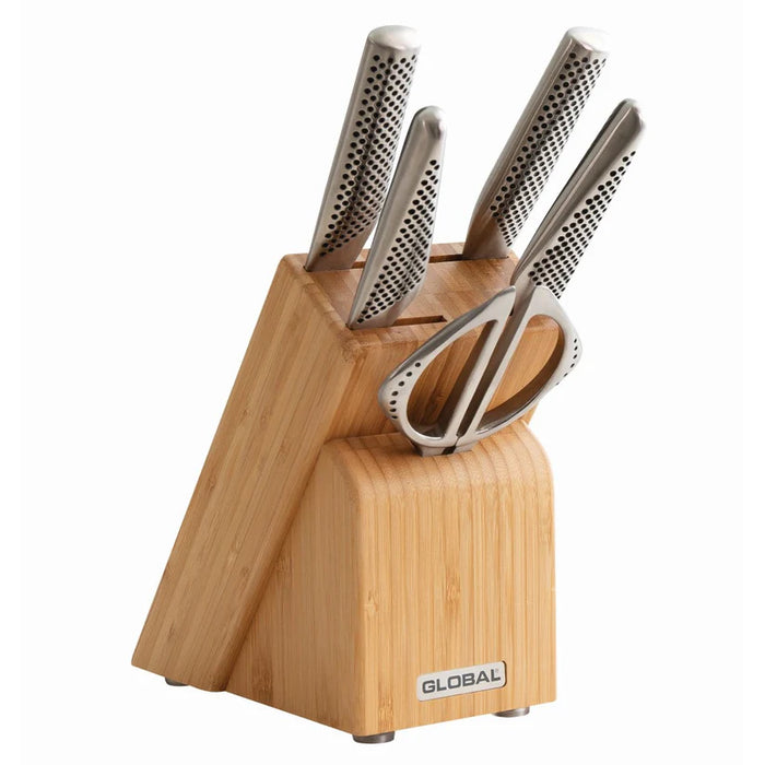 Global Takashi Knife and Block Set - 6 piece