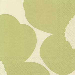 Marimekko Paper Lunch Napkins - ISO UNIKKO cream green