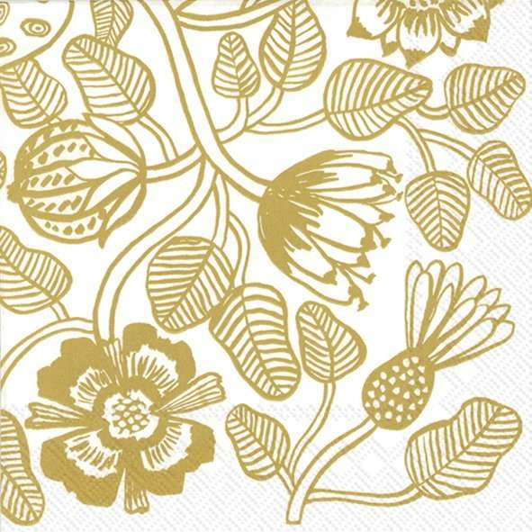 Marimekko Paper Lunch Napkins - TIARA Gold