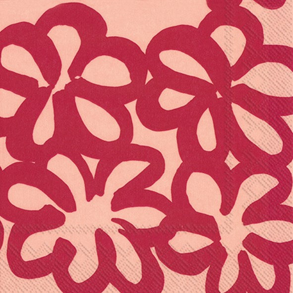 Marimekko Paper Lunch Napkins - JÄTTIKUKKA rose