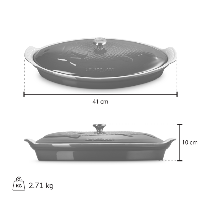 Le Creuset Heritage Oval Fish Baker - Agave/ 1.6L