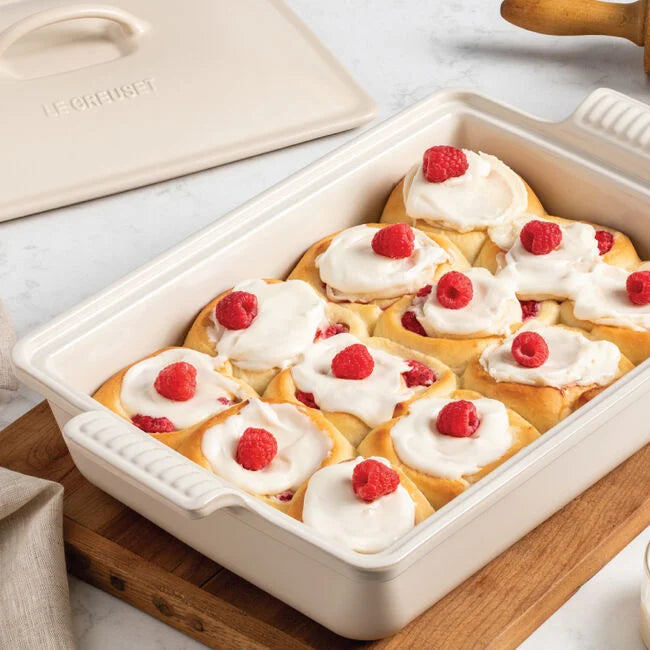 Le Creuset 3.8L Rectangular Casserole with Lid - Meringue