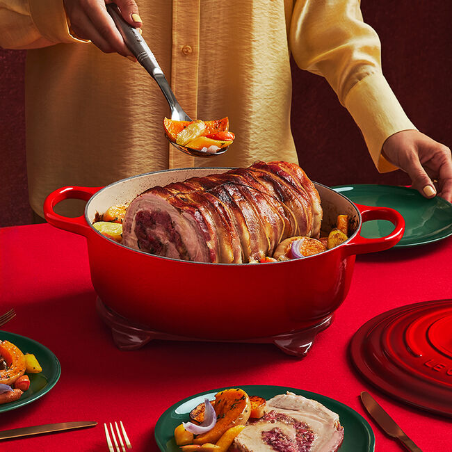 Le Creuset 6.2L Shallow Round French Oven - Cerise