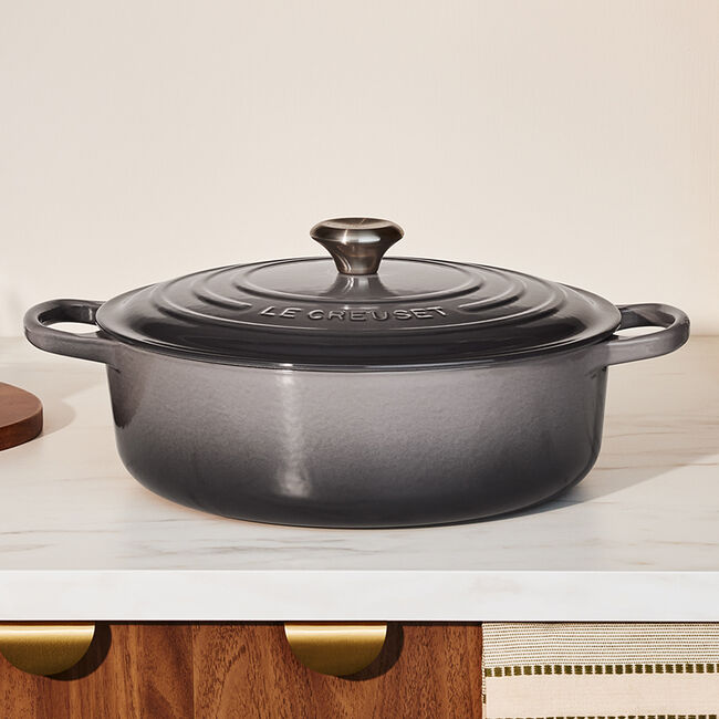 Le Creuset 6.2L Shallow Round French Oven - Oyster