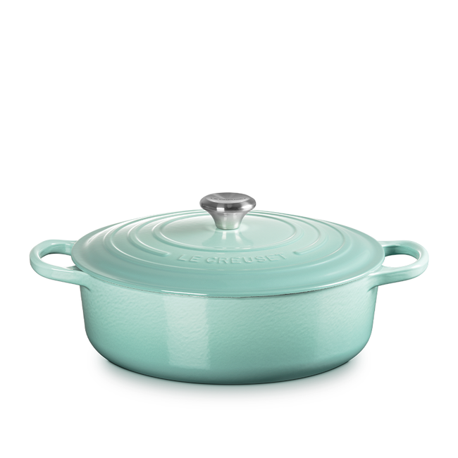 Le Creuset 6.2L Shallow Round Dutch Oven - Sage