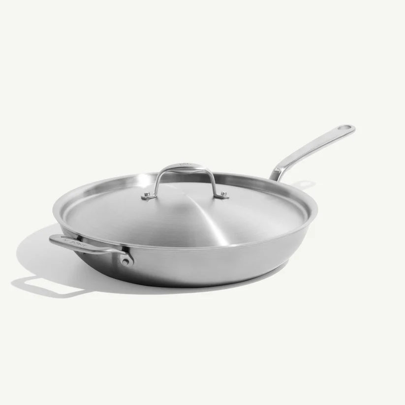 MADE IN Cookware 14" 6 QT 5-Ply Stainless Clad Weeknight Pan