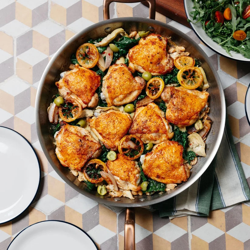 MADE IN Cookware 14" 6 QT 5-Ply Stainless Clad Weeknight Pan