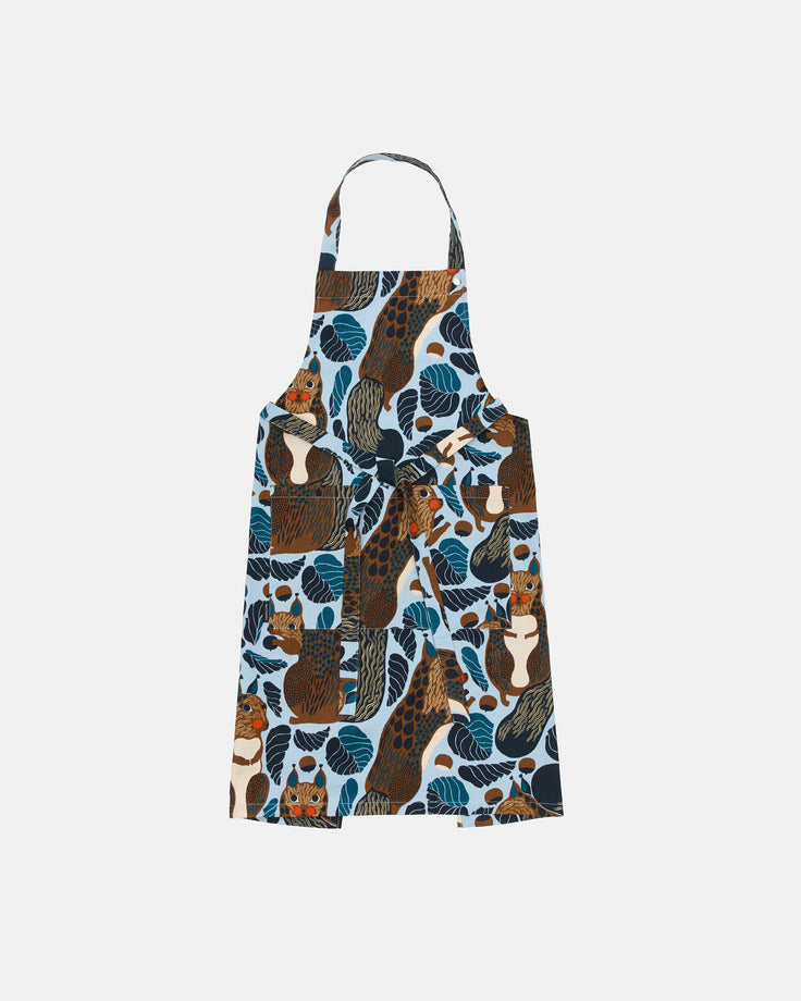 Marimekko Pieni Apron - Kurre Toffee/Sky Blue