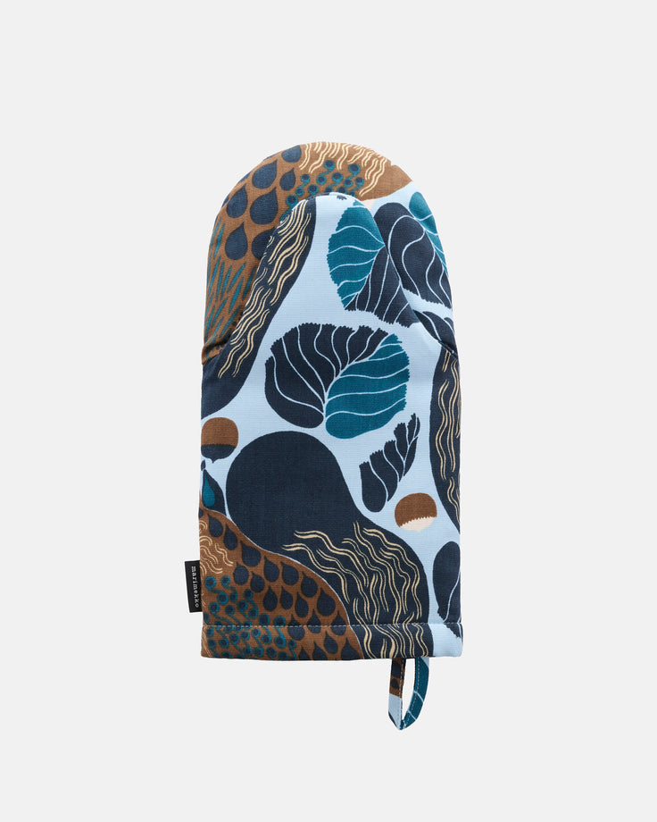 Marimekko Pieni Oven Mitten - Kurre Toffee/Sky Blue