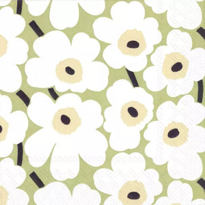 Marimekko Paper Lunch Napkin -MINI UNIKKO Light Green