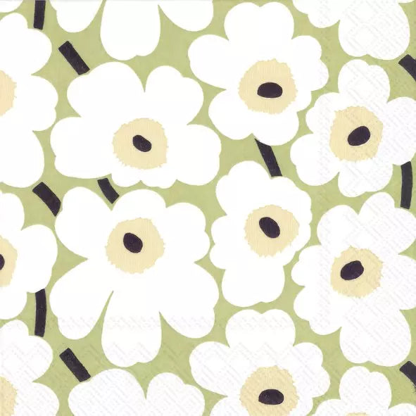 Marimekko Paper Lunch Napkin -MINI UNIKKO Light Green