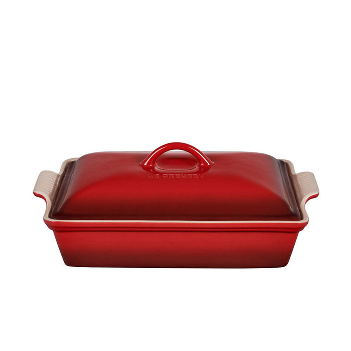 Le Creuset 3.8L Rectangular Casserole with Lid - Cerise