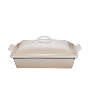 Le Creuset 3.8L Rectangular Casserole with Lid - Meringue