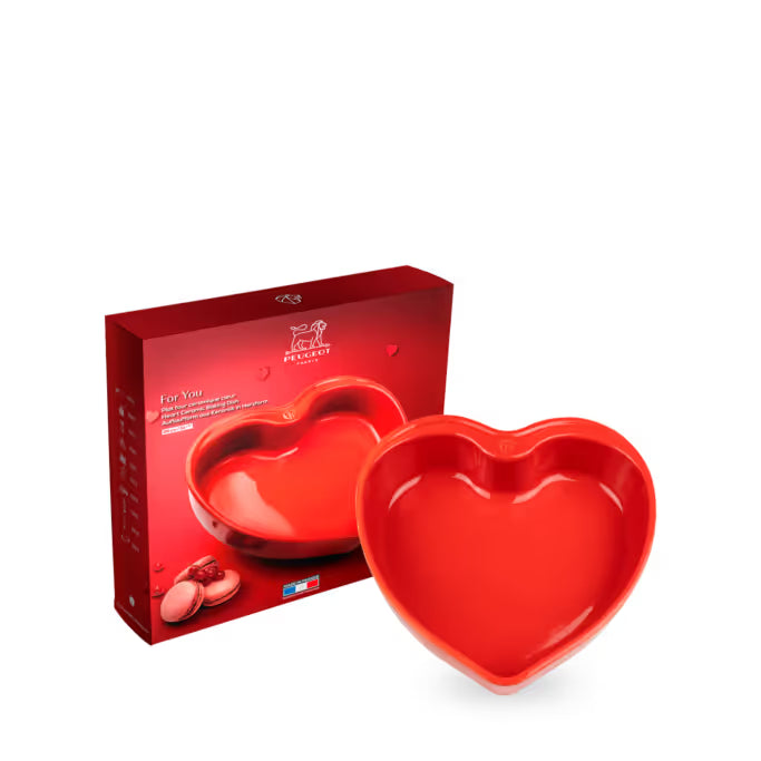Peugeot Appolia “For You” Heart Dish - Red /25 cm – 10 "
