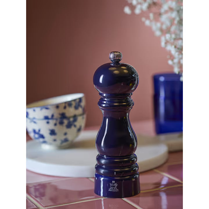 Peugeot Paris u'Select Manual Wooden Salt Mill, Blue , 18 cm