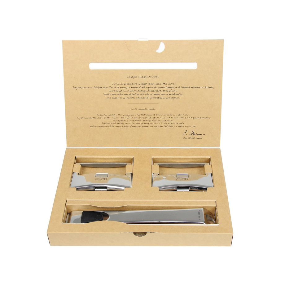 Cristel Casteline Handle Set - 1 Long and 2 Side Handles