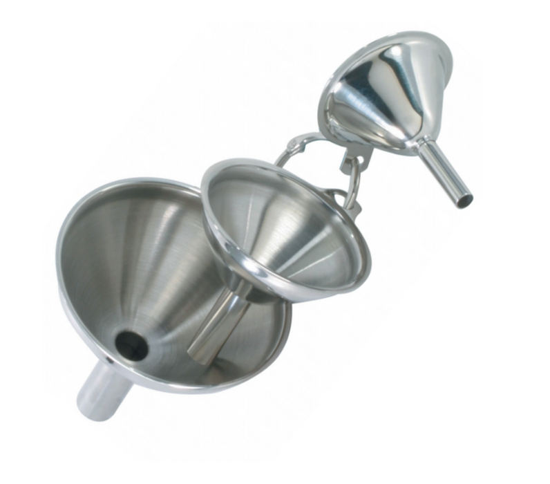 Stainless Steel Mini Funnel Set of Three