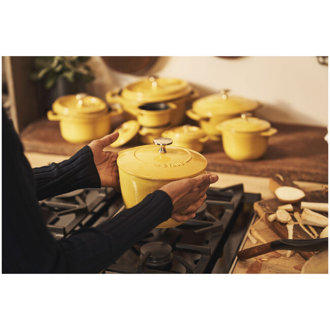 Staub Cast Iron Round Rice Cocotte 1.75L - Citron