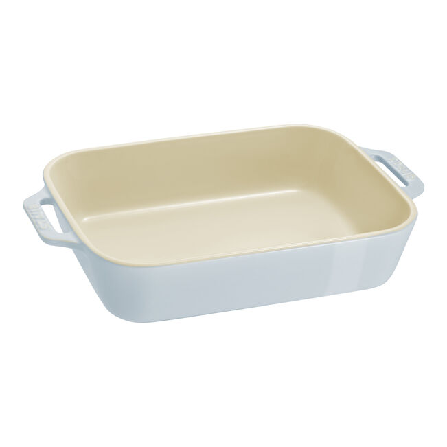Staub Ceramique Rectangular Baking Dish set of 2 - Light Blue