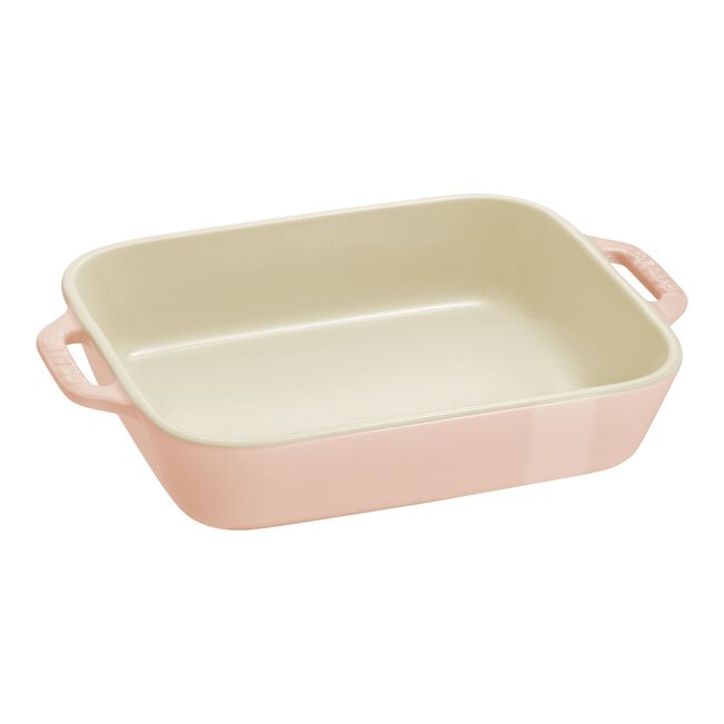 Staub Ceramique Rectangular Baking Dish set of 2 - Light Pink