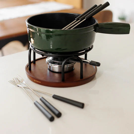 Swissmar Ticino Cast Iron Fondue Set - Green