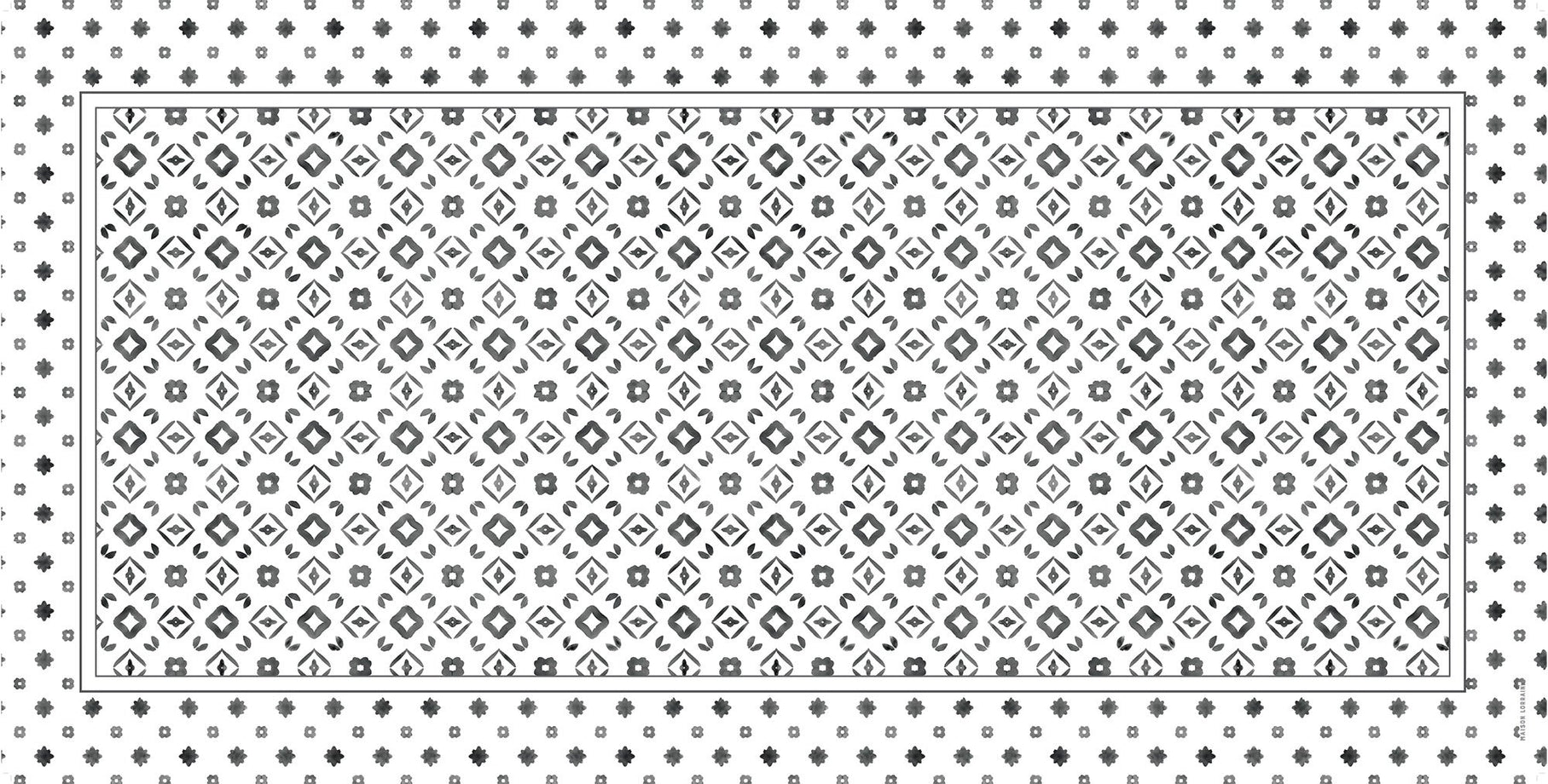 Maison Lorrain Vinyl Floor Mat: Monogramme - Large