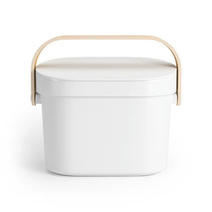 Umbra Bellwood Compost Bin - White Natural