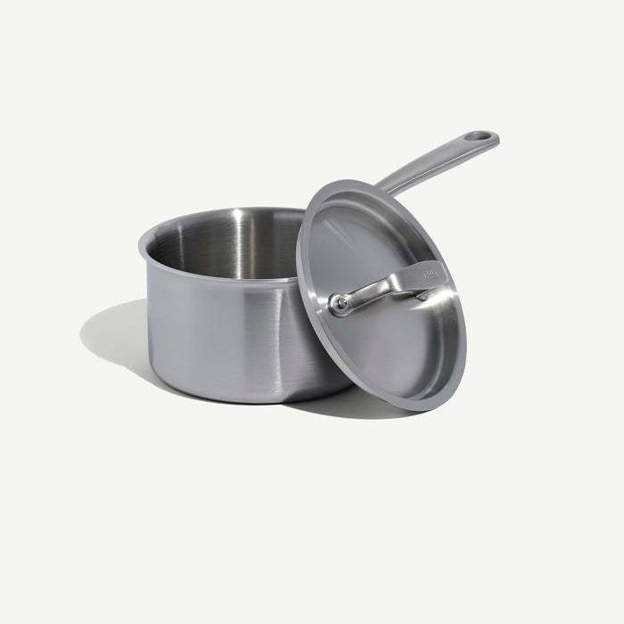 MADE IN Cookware 2 QT 5-ply Stainless Steel Saucepan