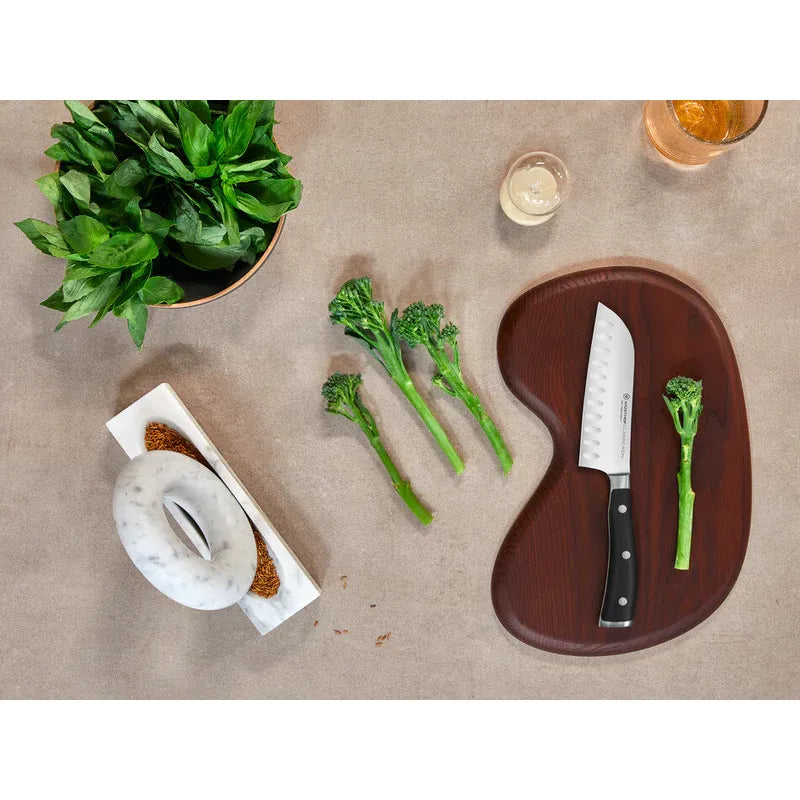 Wusthof Classic Ikon 5" Hollow Ground Santoku Knife - Black