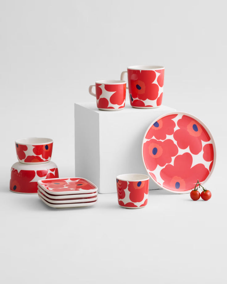 Marimekko Deep Plate 20.5cm - UNIKKO Red