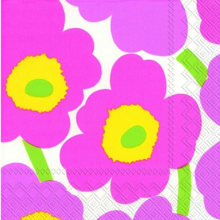 Marimekko Cocktail serviette - La rose UNIKKO