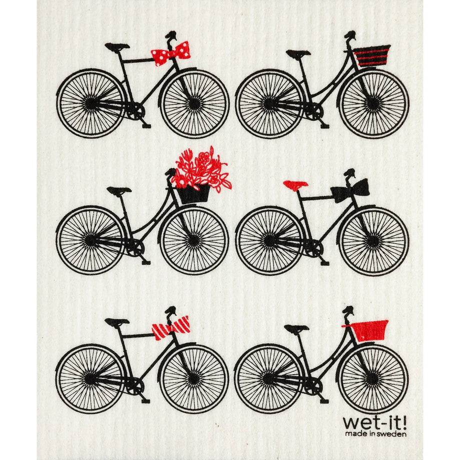 Wet-it Swedish Dishcloth - Bicycles