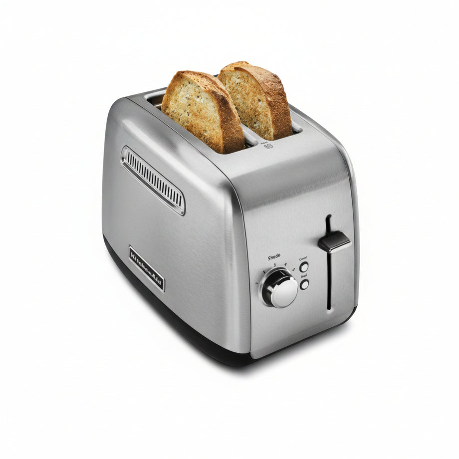 Grille-pain de cuisine 2 places - Acier inoxydable brossé