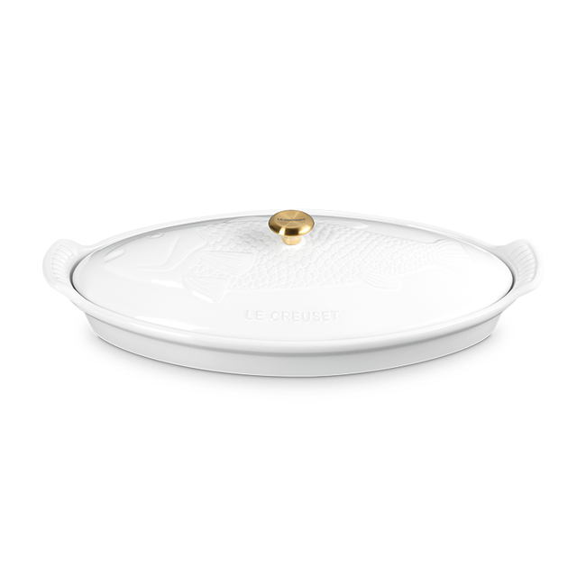 Le Creuset Heritage Oval Fish Baker - White/ 1.6L