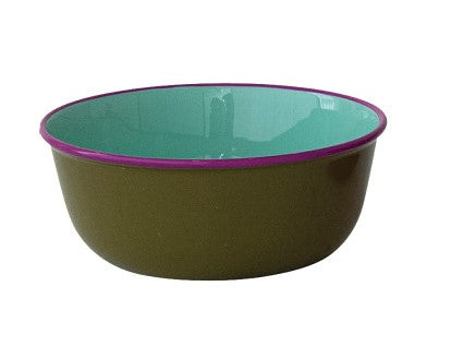 Creative Co-Op Enameled Stainless Steel Bowl - 4 Color Options