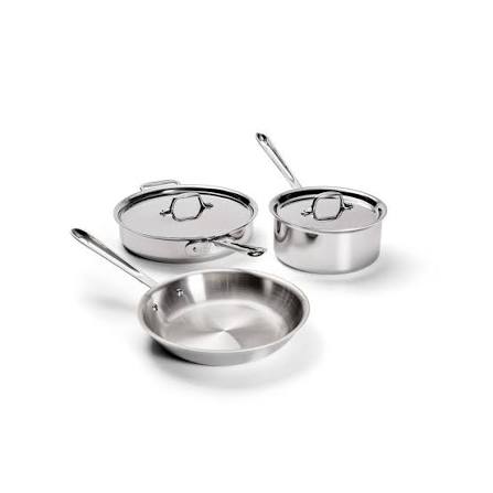 All- Clad Stainless Steel Cookware - Set of 5
