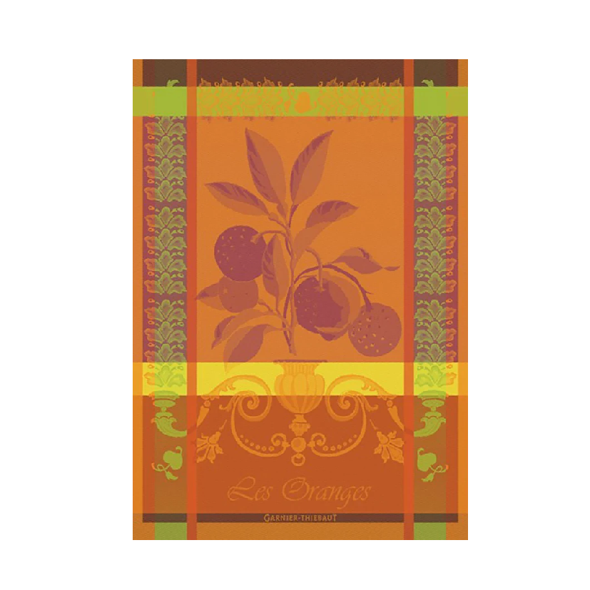 Garnier-Thiebaut Tea Towels - Torchon Les Oranges Mandarine