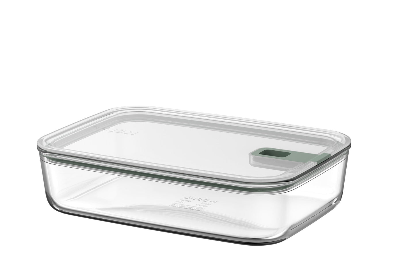 Mepal Easyclip Rectangular Glass Box - Nordic Sage / 2250ml/76oz