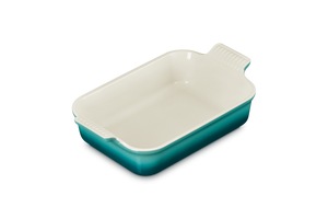Le Creuset 3.8L Rectangular Casserole with Lid - Bleu Riviera