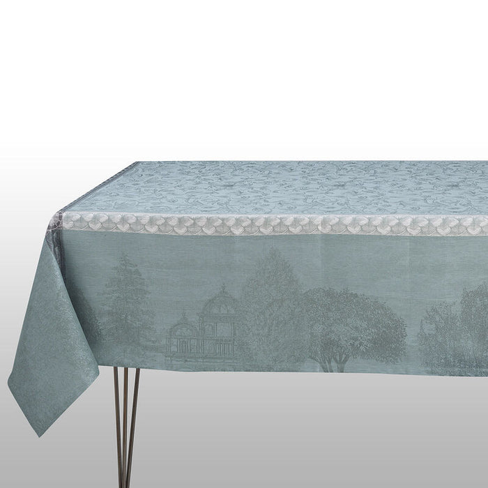 Jacquard Français Linen Tablecloth -  Symphonie Baroque Smoke / 69"x126"