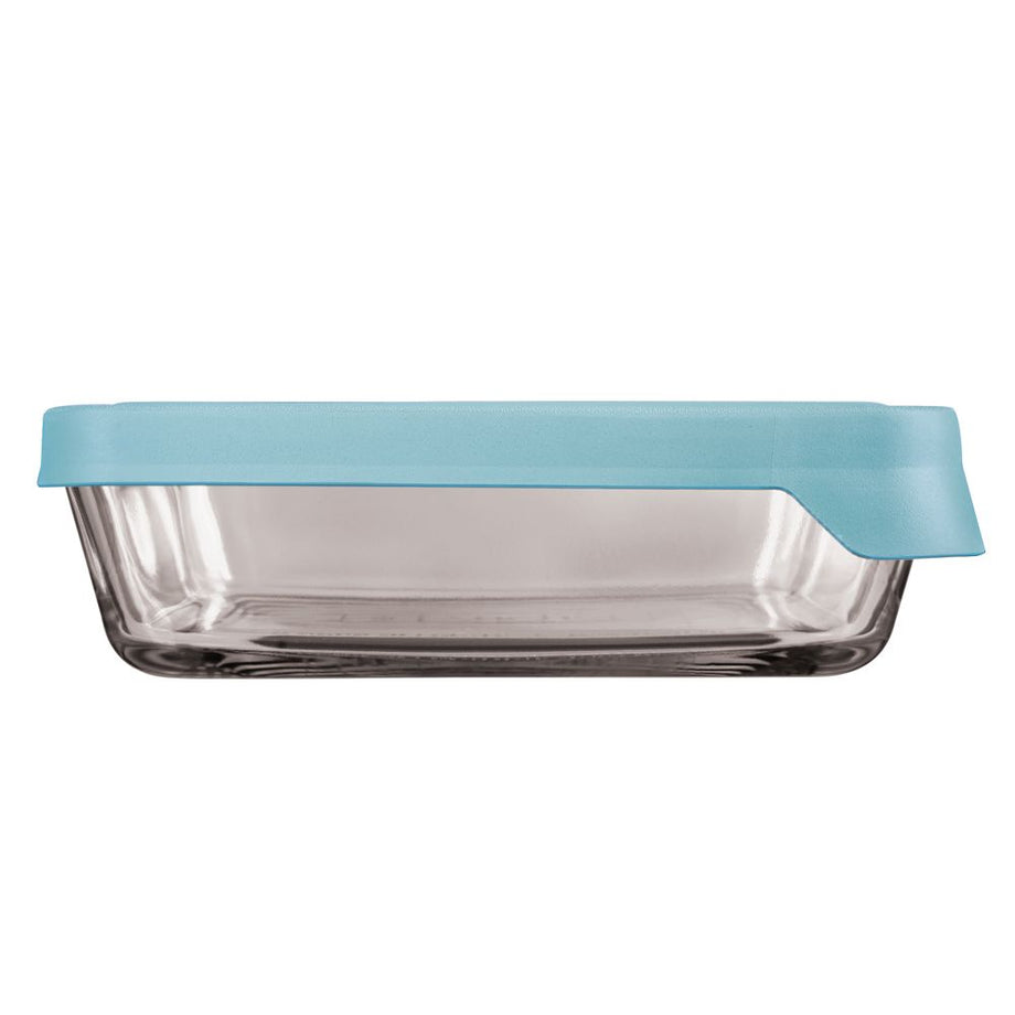 Anchor Hocking True Seal Glass Storage Containers - 6 cup rectangle / Blue lid