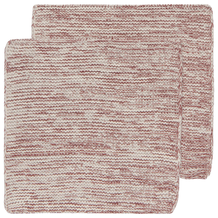 Danica Heirloom Knit Dishcloths Set of 2 - Wine