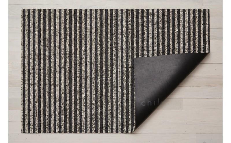 Chilewich Indoor Outdoor Shag Mat - Breton Stripe / Gravel / 18x28"