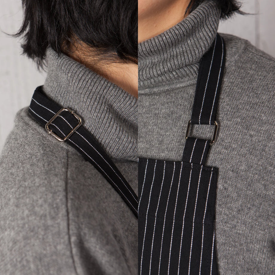 Now Designs Chef's Apron - Black Pinstripe