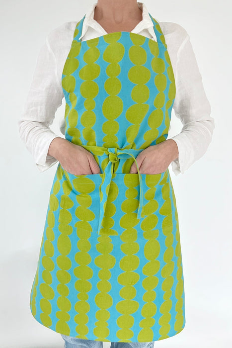 See Design Apron - Small Totem Aqua/Citron