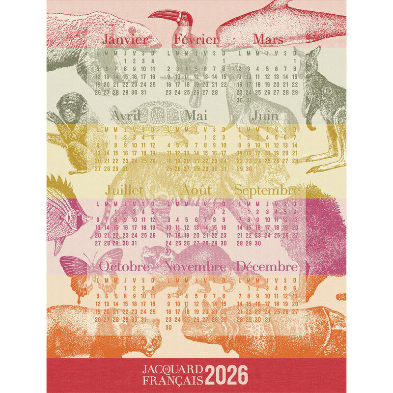 Jacquard Français Cotton Tea Towel – Calendar / 2026