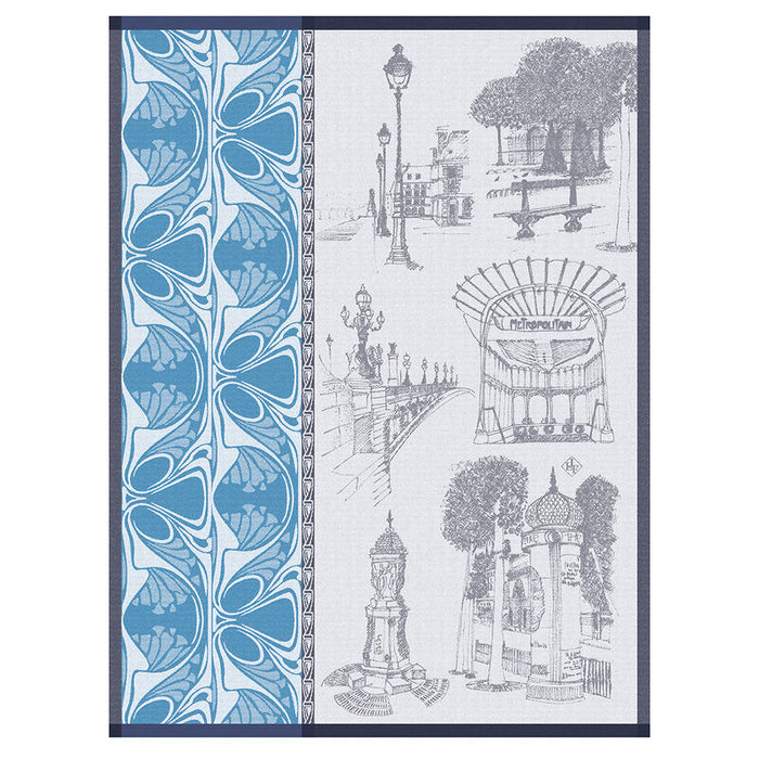 Jacquard Français Cotton Tea Towel - Carnet de Paris Seine