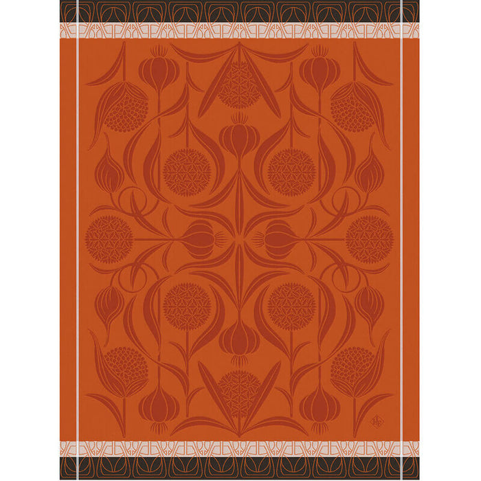 Jacquard Français Cotton Tea Towel  - L'ail Orange