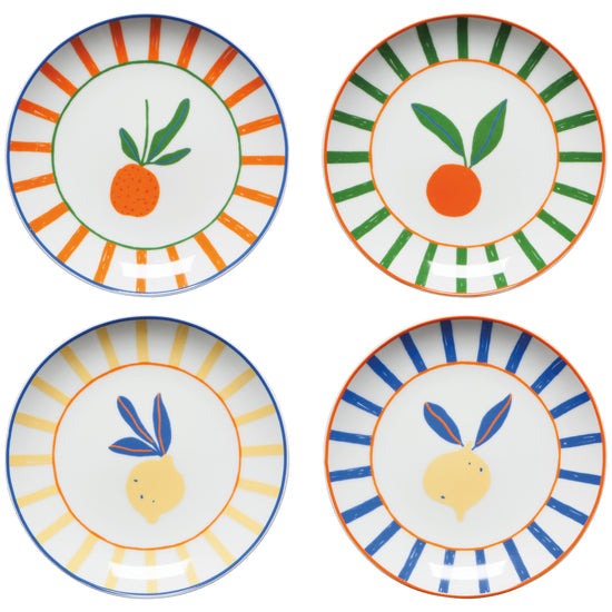 Danica Jubilee - Citrus Burst Appetizer Plates Set of 4 Assorted