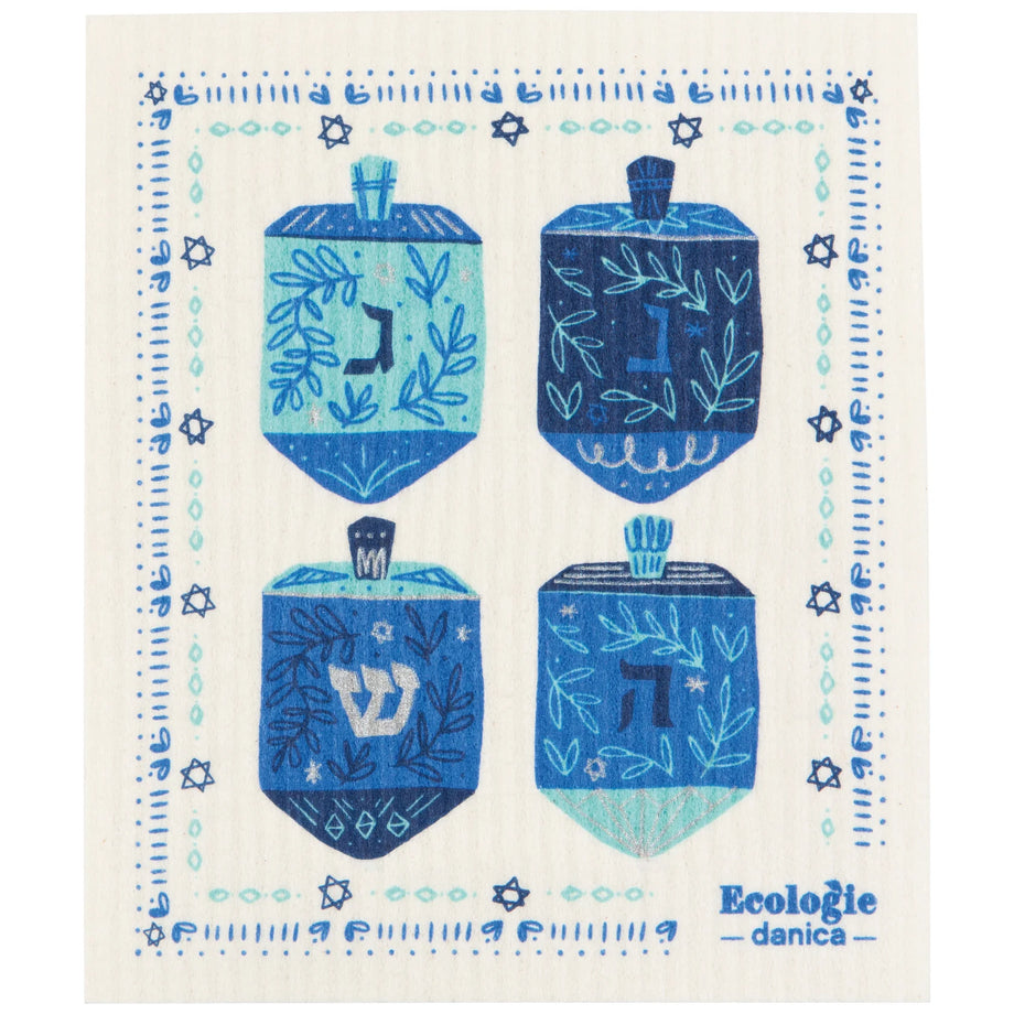 Ecologie Swedish Dishcloth - Dreidels Hanukkah
